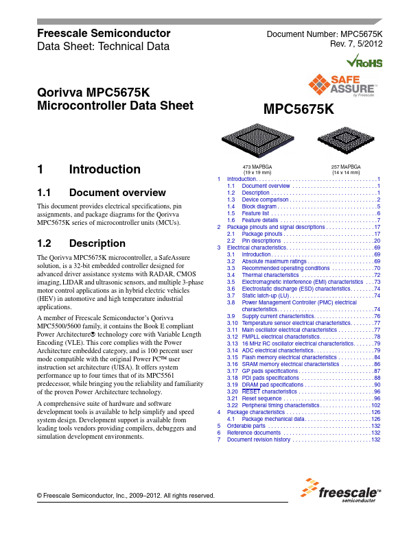 MPC5675K Freescale Semiconductor