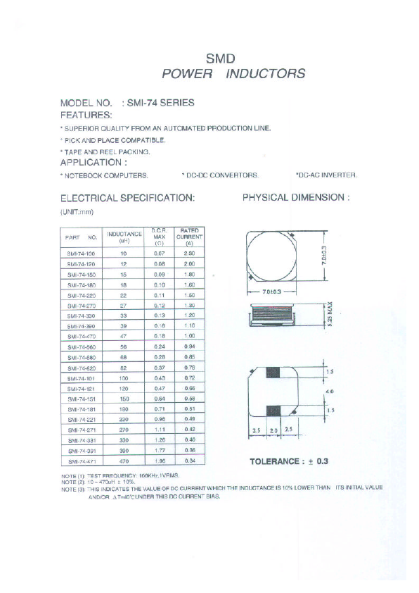 SMI-74-390 Micro Electronics