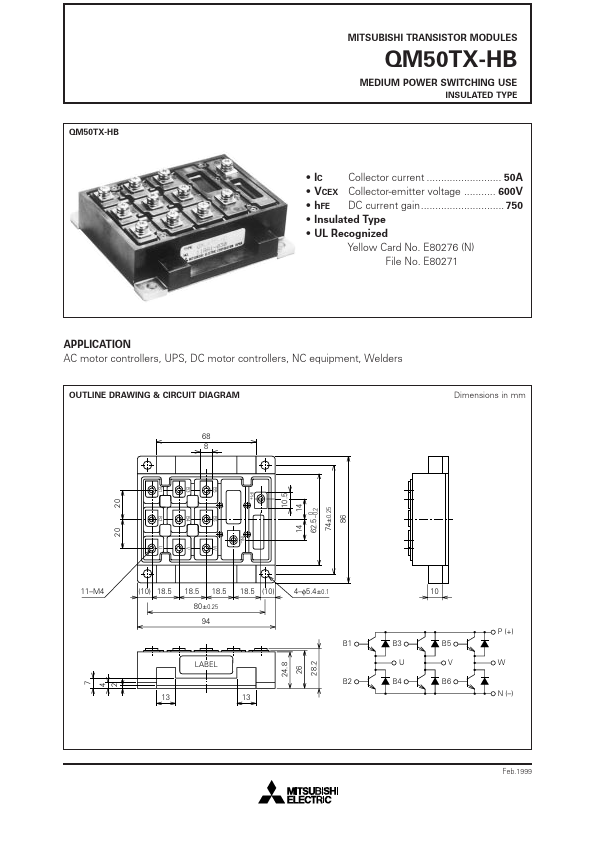 QM50TX-HB Mitsubishi Electric Semiconductor