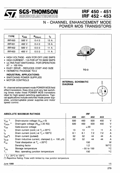 IRF452