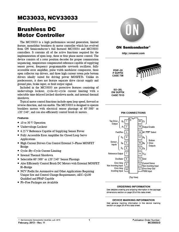 MC33033 ON Semiconductor
