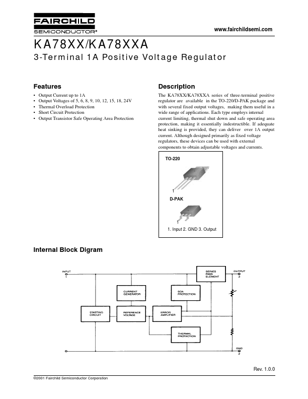 <?=KA7806R?> डेटा पत्रक पीडीएफ