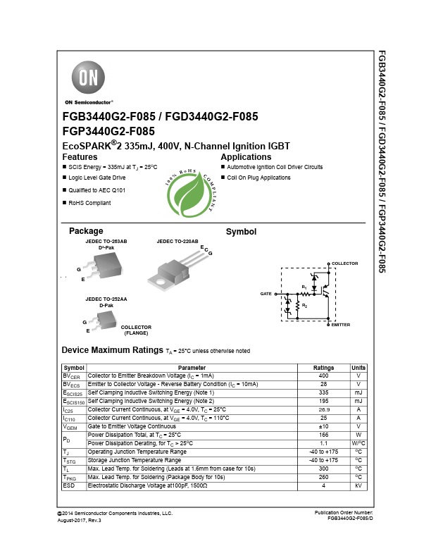 FGD3440G2-F085 ON Semiconductor