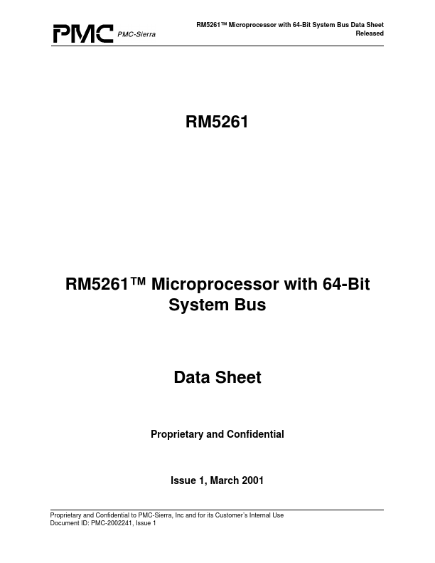 RM5261 PMC-Sierra  Inc