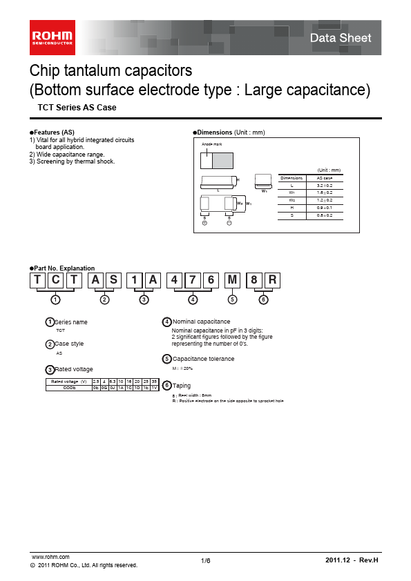 <?=TCTAS0G107M8R?> डेटा पत्रक पीडीएफ