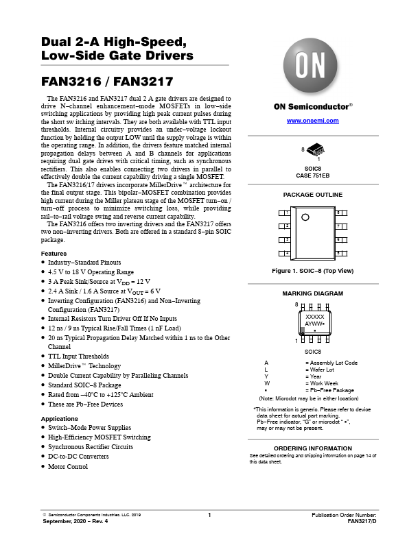 FAN3217 ON Semiconductor