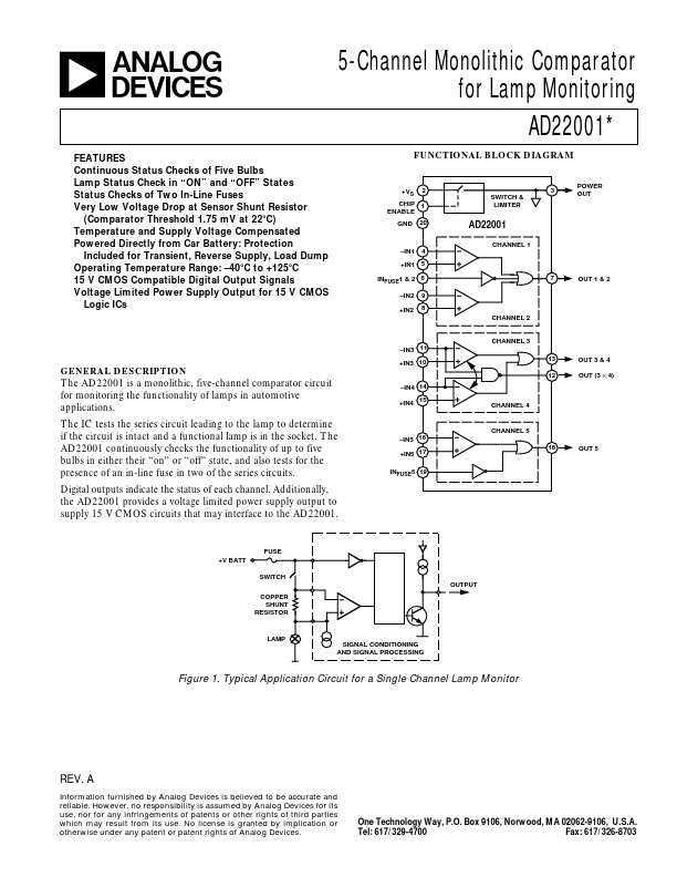 <?=AD22001?> डेटा पत्रक पीडीएफ