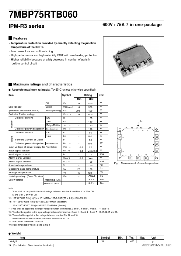 <?=7MBP75RTB060?> डेटा पत्रक पीडीएफ