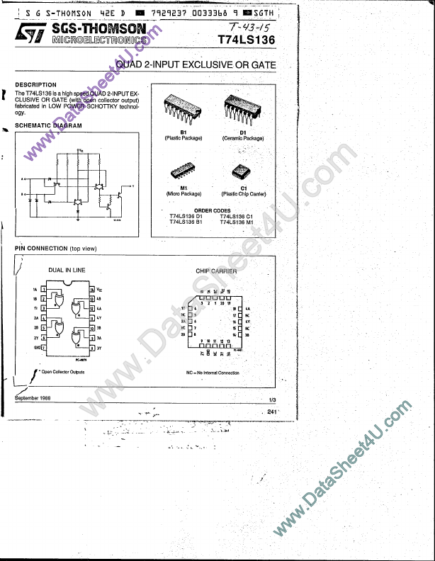 T74LS136 ST Microelectronics