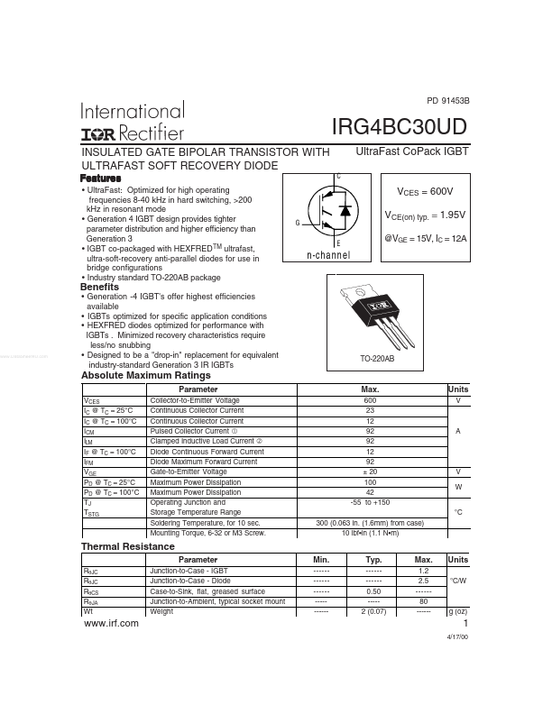 G4BC30UD International Rectifier