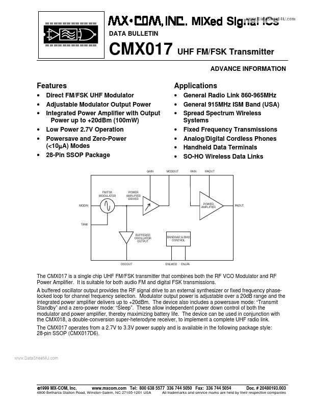 CMX017 ETC