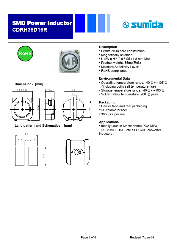 CDRH60D43RNP-4R7MC