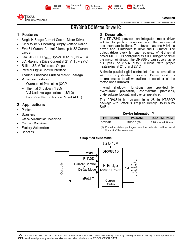 DRV8840 Texas Instruments