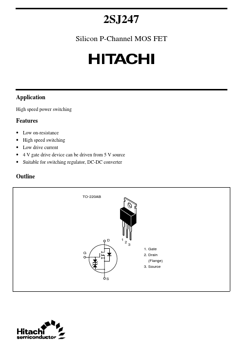 2SJ247 Hitachi Semiconductor