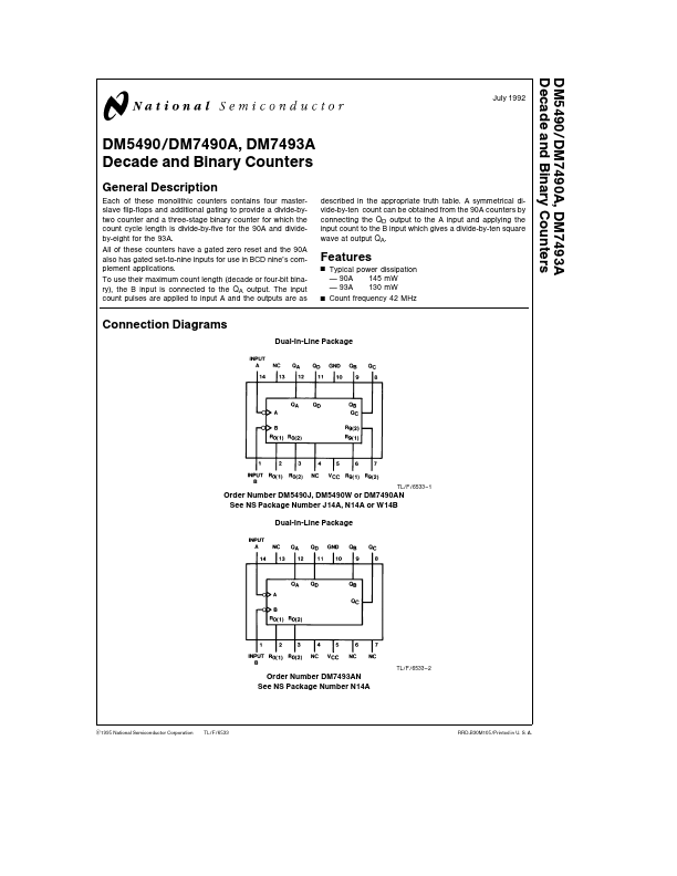 DM5490 National Semiconductor