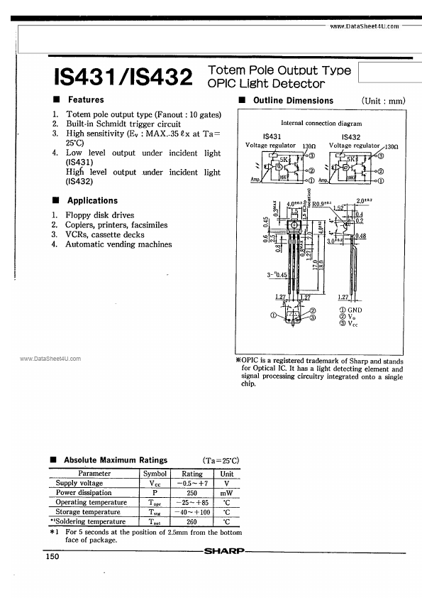 IS431 Sharp Electrionic Components