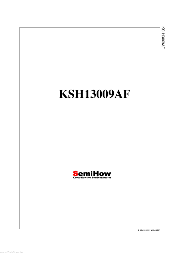 KSH13009AF SemiHow