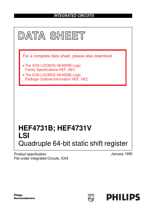 <?=HEF4731V?> डेटा पत्रक पीडीएफ