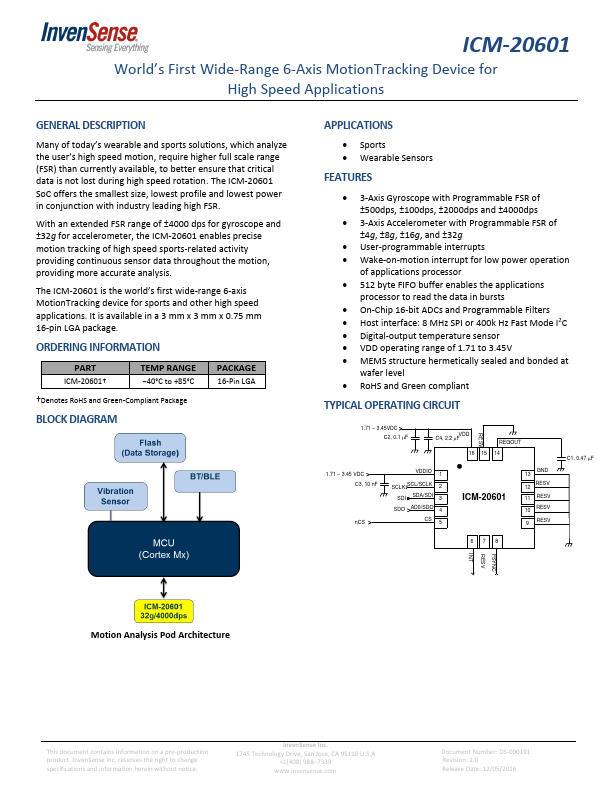 ICM-20601 InvenSense