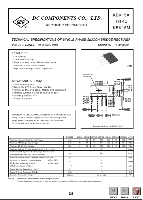 KBK15M Dc Components