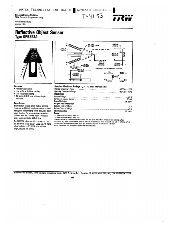 OPB253A ETC