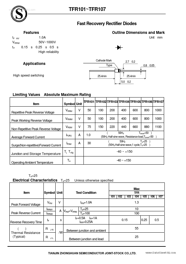 TFR105 Tianjin Zhonghuan Semiconductor