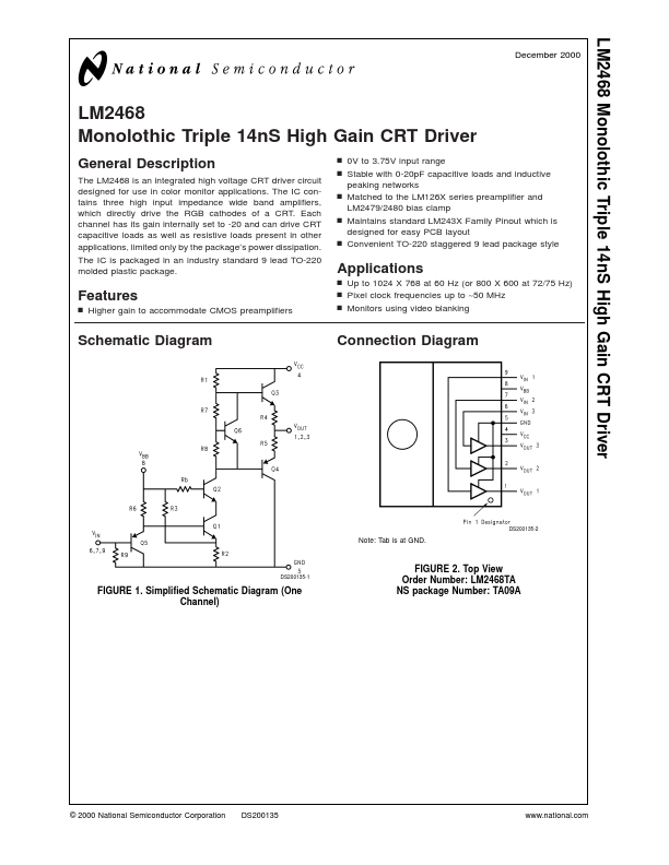 LM2468TA National Semiconductor