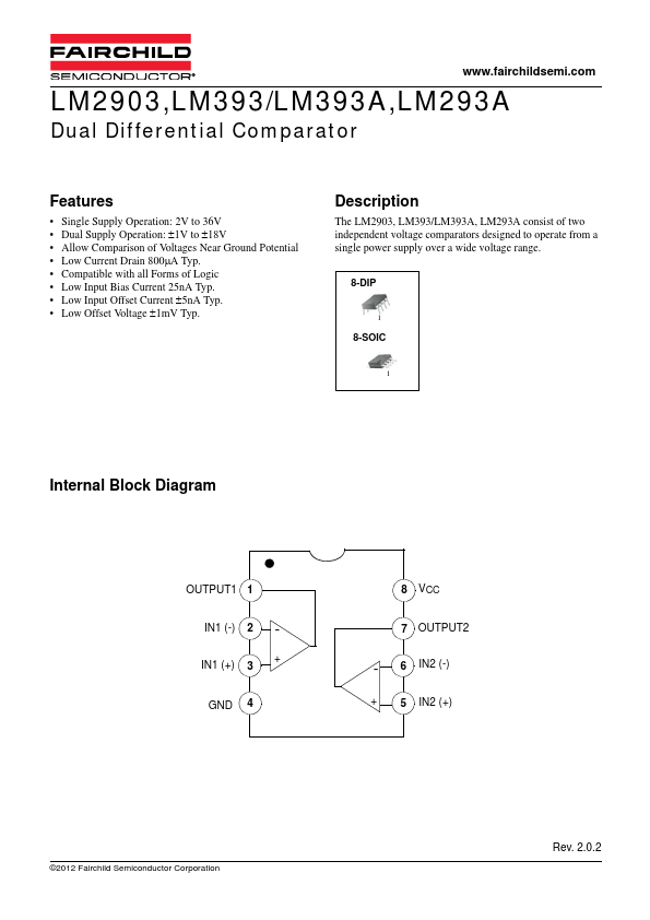 LM293AN Fairchild Semiconductor