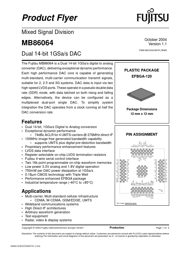 MB86064 Fujitsu Media Devices Limited
