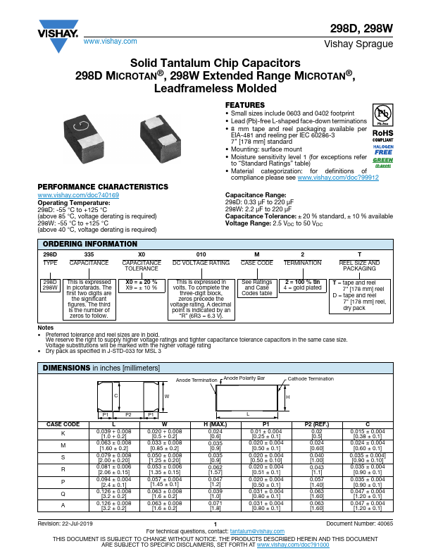 <?=298D106X0010M2T?> डेटा पत्रक पीडीएफ