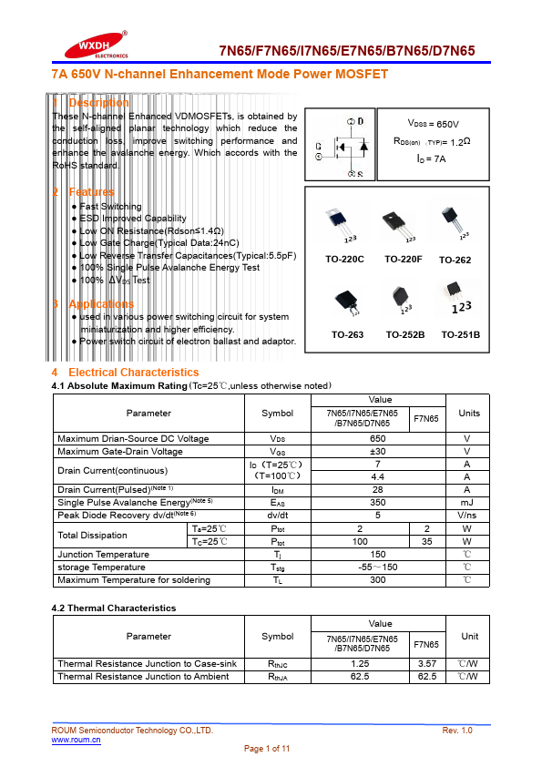 <?=I7N65?> डेटा पत्रक पीडीएफ