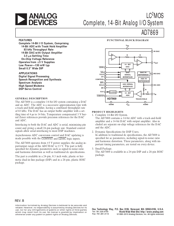 AD7869 Analog Devices