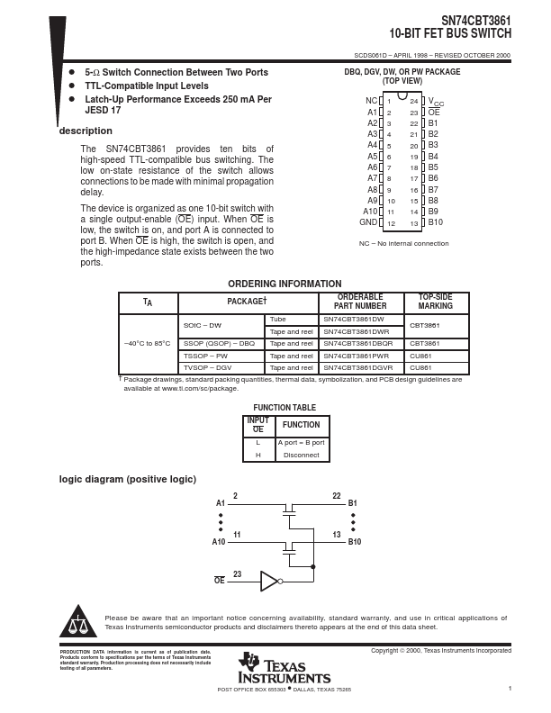 SN74CBT3861