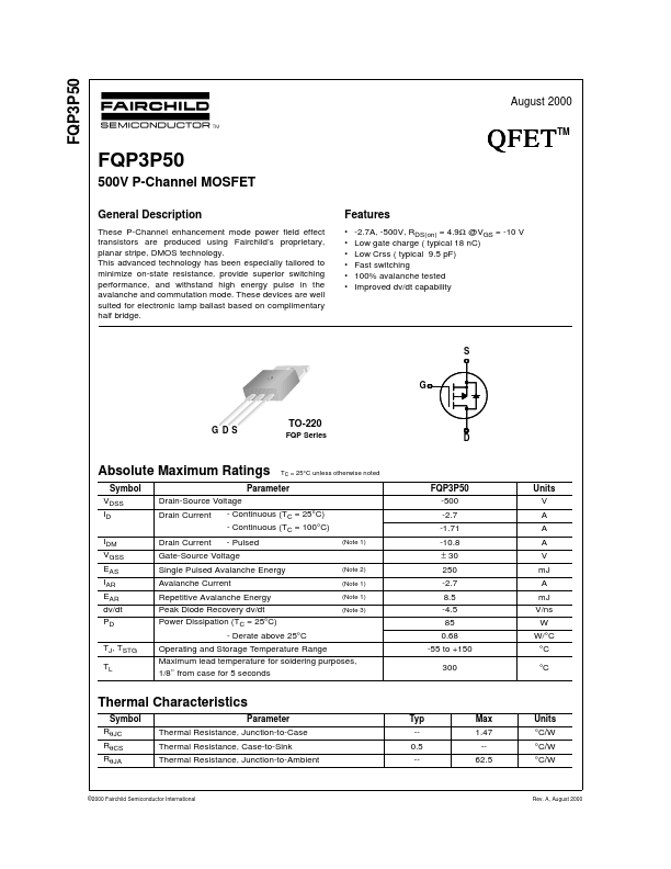 <?=FQP3P50?> डेटा पत्रक पीडीएफ