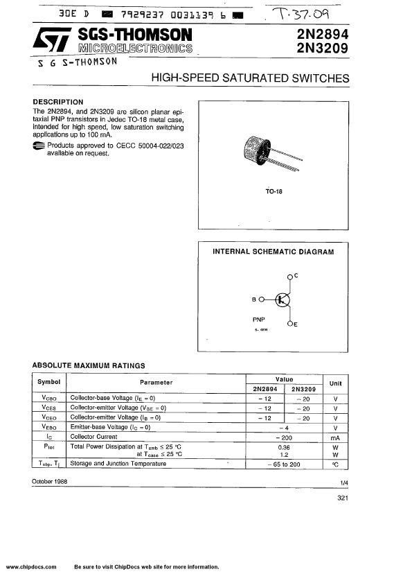 2N3209 STMicroelectronics