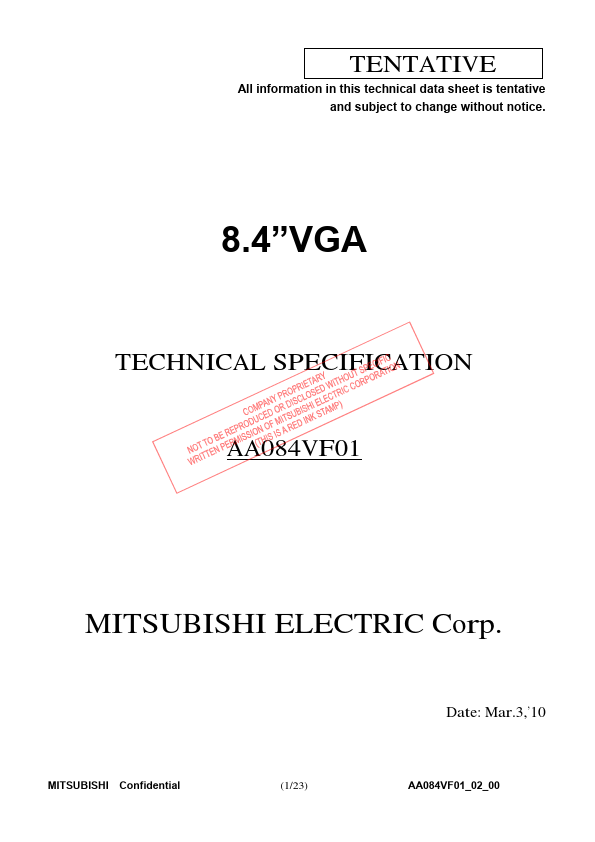 AA084VF01 Mitsubishi