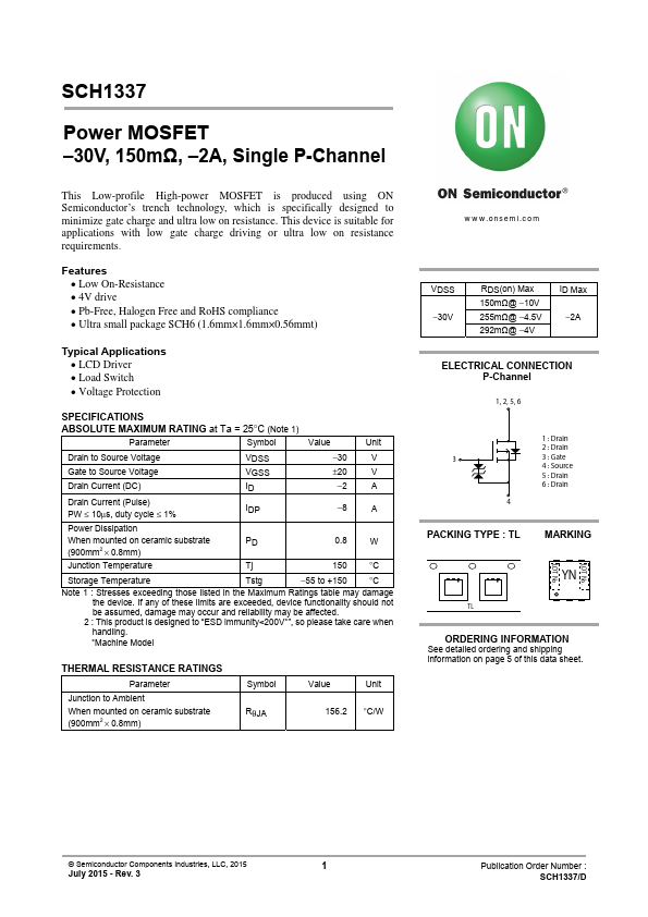 SCH1337 ON Semiconductor