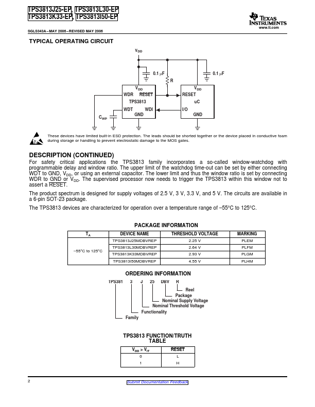 TPS3813J25-EP