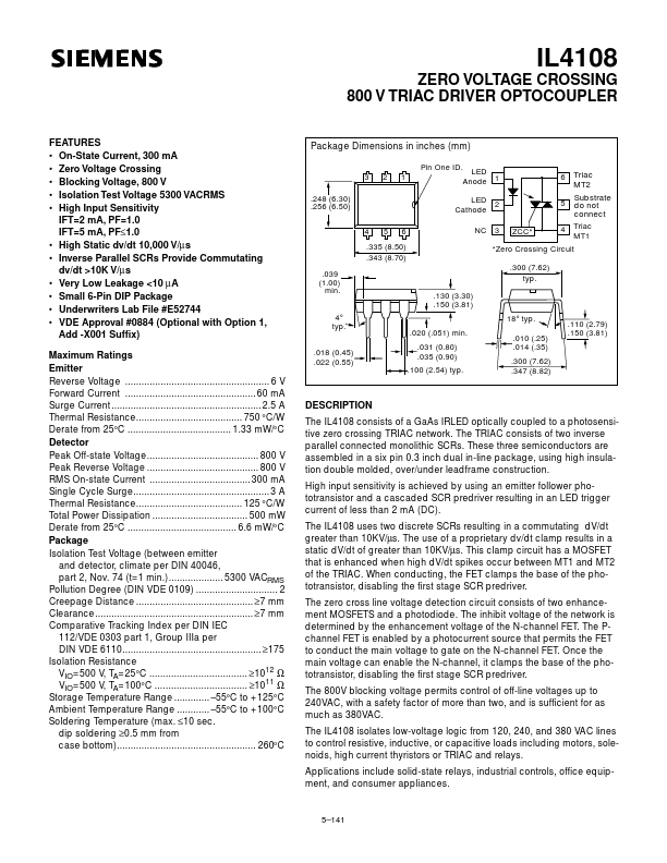 IL4108 Siemens Semiconductor Group