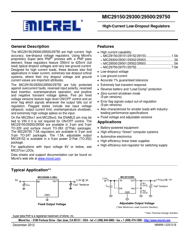 MIC29751 Micrel