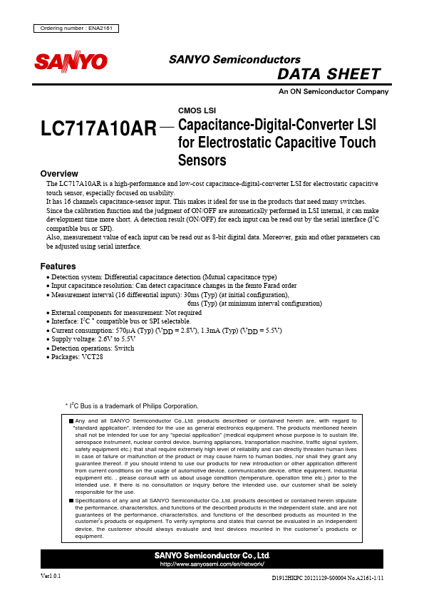 LC717A10AR Sanyo Semicon Device