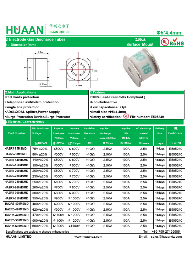 HA2R5-350MSMD HUAAN