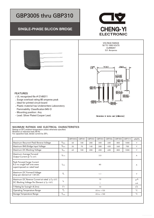 GBP310 CHENG-YI ELECTRONIC