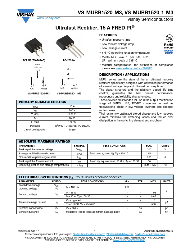 <?=VS-MURB1520-1-M3?> डेटा पत्रक पीडीएफ