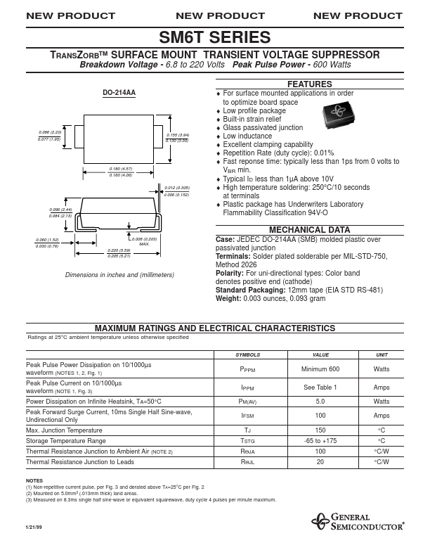 SM6T100A General Semiconductor