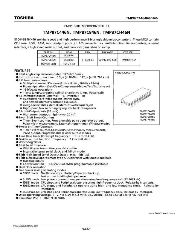 TMP87CH846N