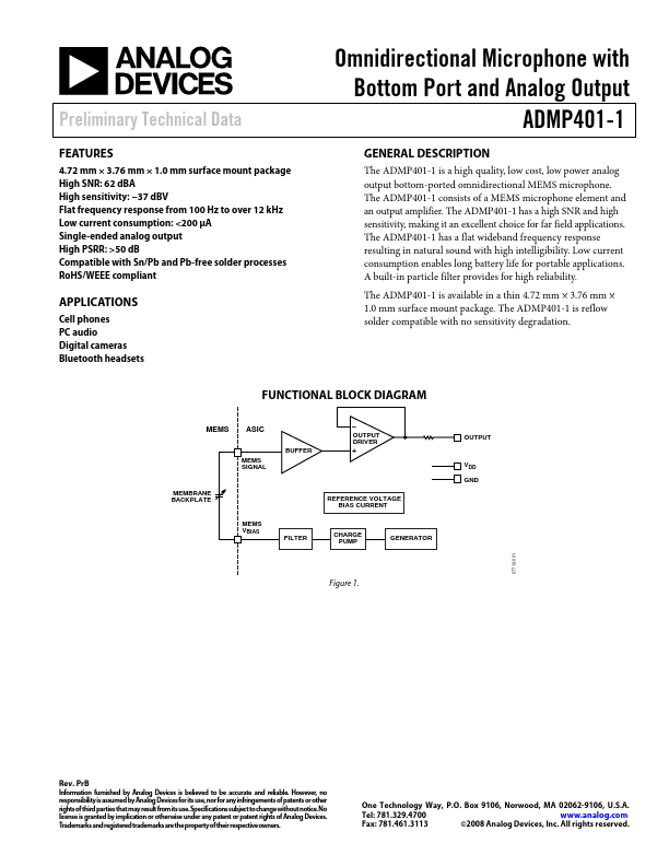 ADMP401-1 Analog Devices