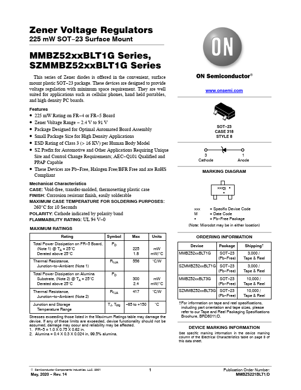 MMBZ5262BLT1G ON Semiconductor