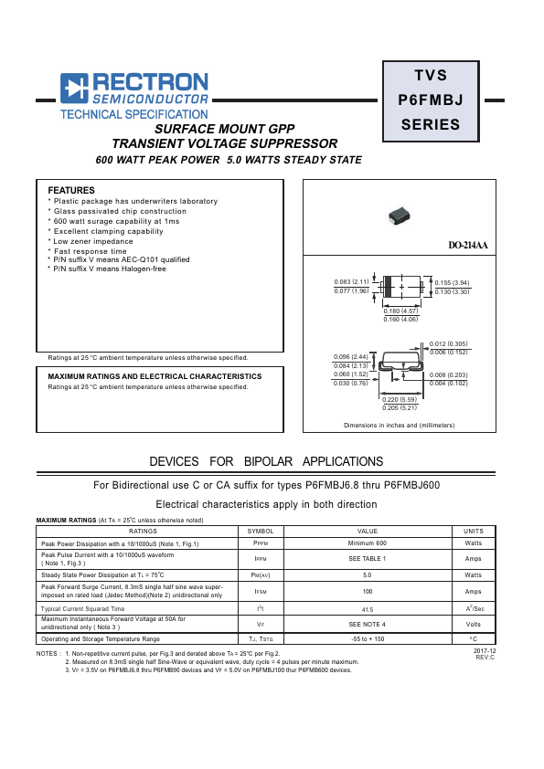 P6FMBJ120A Rectron