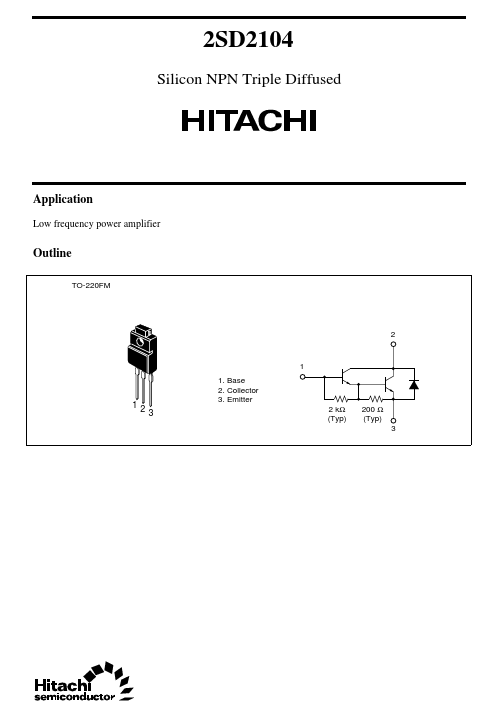 2SD2104 Hitachi Semiconductor